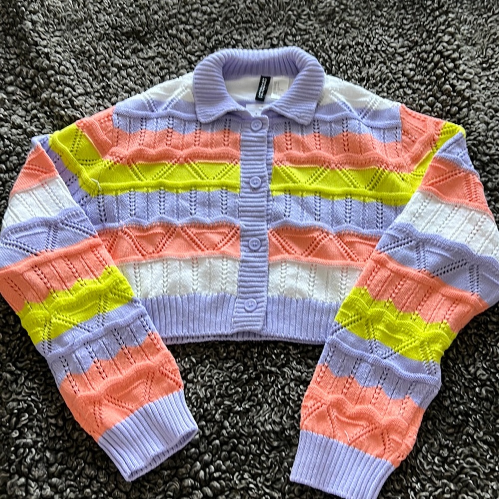 H&M color-blocked cardigan